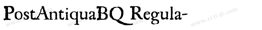PostAntiquaBQ Regula字体转换 PostAntiquaBQ Regula字体转换